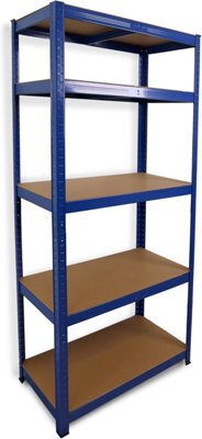 Divchi Garage Shelving Unit 5-Tier Storage Shelves Free Standing Boltless Rack For Home  Office Blue - image 1
