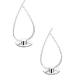 Set Of 2 Modern Led Table Lamps With Chrome Finish And White Shade - thumbnail 1