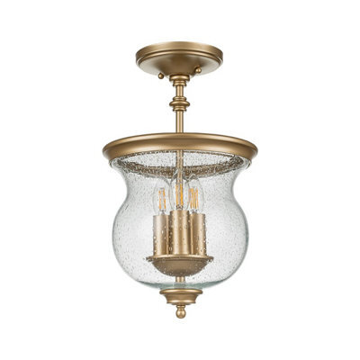 Luminosa Lighting Elstead Pickering Lane 3 Light Lanterns Pendant Ceiling Light, Painted Natural Brass - image 1