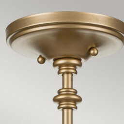 Luminosa Lighting Elstead Pickering Lane 3 Light Lanterns Pendant Ceiling Light, Painted Natural Brass - thumbnail 2