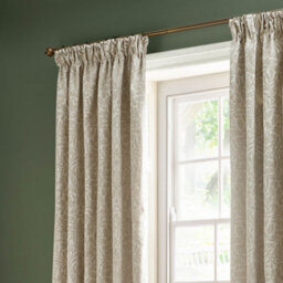 Morris & Co Acorn Tonal Matt Jacquard Room Darkening Pencil Pleat Curtain Pair Ivory (W)168Cm X (D)137Cm - thumbnail 3