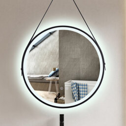 G-Rad Round Led Dimmable Brushed Brass Framed Mirror - 600mm - thumbnail 2
