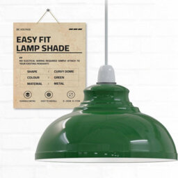 Industrial Metal Green Ceiling Light Shade With Reducer Ring  Retro Pendant Lampshade For Kitchen, Bedroom, Hallway Fitting
