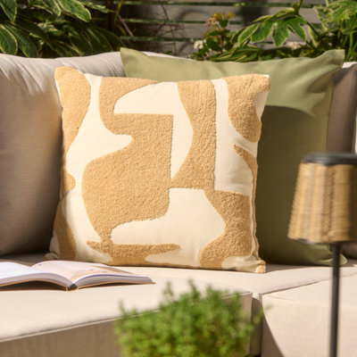 Candlelight Brown Boucle Indoor & Outdoor Cushion (W)43Cm
