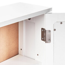 Wyld And Coco Novalux Three Shelf Mirror Cabinet White Mdf 34 X 53 Cm - Wall-Mount Bathroom Cabinet - thumbnail 8