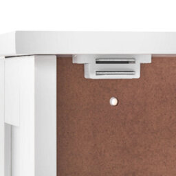 Wyld And Coco Novalux Three Shelf Mirror Cabinet White Mdf 34 X 53 Cm - Wall-Mount Bathroom Cabinet - thumbnail 7