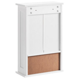 Wyld And Coco Novalux Three Shelf Mirror Cabinet White Mdf 34 X 53 Cm - Wall-Mount Bathroom Cabinet - thumbnail 6