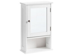 Wyld And Coco Novalux Three Shelf Mirror Cabinet White Mdf 34 X 53 Cm - Wall-Mount Bathroom Cabinet - thumbnail 3