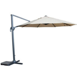 Signature Weave 3.5M Round Roma Cantilever Parasol Sun Shade Umbrella Brown - thumbnail 1