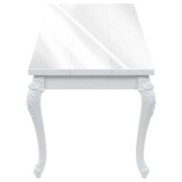 Berkfield Sturdy Dining Table 179X89X81 Cm High Gloss White - thumbnail 4