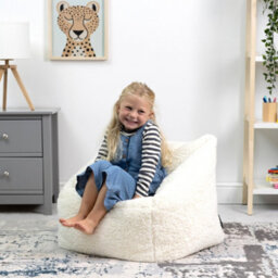 icon Kids Teddy Bear Armchair Bean Bag Natural Beige Childrens Bean Bags Set Of 2 - thumbnail 2