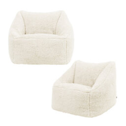 icon Kids Teddy Bear Armchair Bean Bag Natural Beige Childrens Bean Bags Set Of 2 - thumbnail 1