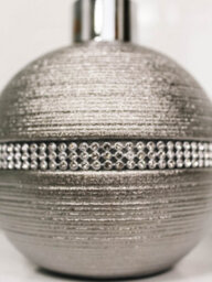 Showerdrape Pzazz Silver Diamante Bathroom Sink Liquid Soap Dispenser - thumbnail 3