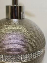 Showerdrape Pzazz Silver Diamante Bathroom Sink Liquid Soap Dispenser - thumbnail 2