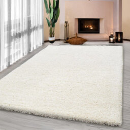 UETIAN Luxurious Shaggy Rugs Soft Extra Thick Area Rugs Heavy 5Cm Dense Pile For Living Room Bedroom Hallway (Cream, 60 X 110Cm) - thumbnail 1