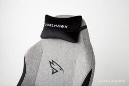 Duelhawk Storm Grey Fabric Gaming Chair - thumbnail 2