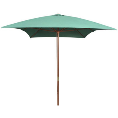 Berkfield Parasol 200X300 Cm Wooden Pole Green - image 1