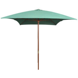Berkfield Parasol 200X300 Cm Wooden Pole Green - thumbnail 1