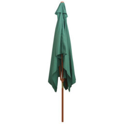 Berkfield Parasol 200X300 Cm Wooden Pole Green - thumbnail 4