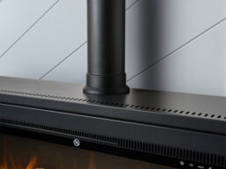 Acantha Pre-Built Media Wall 3 With Vision Electric Media Stove & Log Store In Black - thumbnail 6