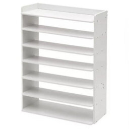 8 Tier White Wooden Hallway Shoe Rack Open Shelves Shoe Cabinet Storage Unit - thumbnail 6