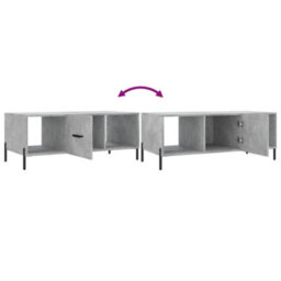 Berkfield Coffee Table Concrete Grey 102X50X40 Cm Engineered Wood - thumbnail 9