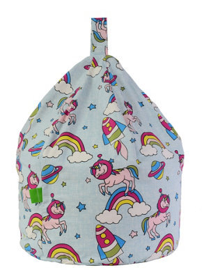 Bean Lazy Cotton Pastel Rainbow Space Unicorn Bean Bag Child Size