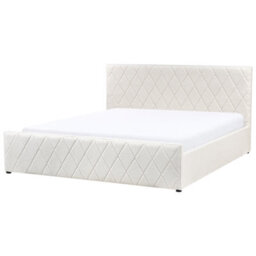 Beliani Ottoman Bed Boucle Rochefort 180 X 200 Cm (Eu Super King) Off-White - thumbnail 6