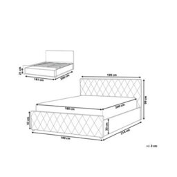 Beliani Ottoman Bed Boucle Rochefort 180 X 200 Cm (Eu Super King) Off-White - thumbnail 3