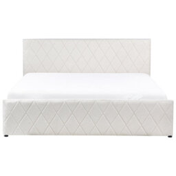 Beliani Ottoman Bed Boucle Rochefort 180 X 200 Cm (Eu Super King) Off-White - thumbnail 7