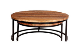 Lenong Set Of 2 Coffee Tables Railway Sleeper Wood - thumbnail 1