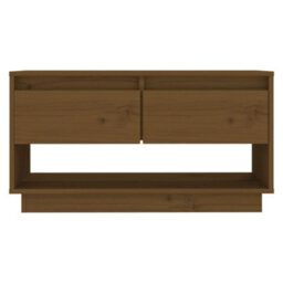 Berkfield Tv Cabinet Honey Brown 74X34X40 Cm Solid Wood Pine - thumbnail 3