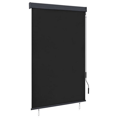 Walplus Anthracite Outdoor Roller Blind 120X250 Cm - Patio Garden Balcony Shade - image 1