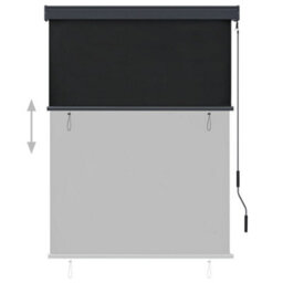 Walplus Anthracite Outdoor Roller Blind 120X250 Cm - Patio Garden Balcony Shade - thumbnail 4