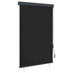 Walplus Anthracite Outdoor Roller Blind 120X250 Cm - Patio Garden Balcony Shade - thumbnail 1