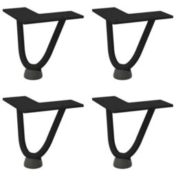 Berkfield Modern Hairpin Legs For Coffee Table 4 Pcs Black 10 Cm Solid Steel
