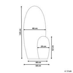 Beliani Wall Mirror Vierzon 58 Cm 120 Cm Black - thumbnail 3