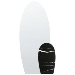 Beliani Wall Mirror Vierzon 58 Cm 120 Cm Black - thumbnail 1