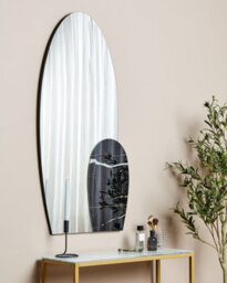 Beliani Wall Mirror Vierzon 58 Cm 120 Cm Black - thumbnail 2