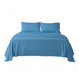 Flannelette Cotton Duvet Cover Set Soft Brushed Warm Bedding Set Blue - thumbnail 2