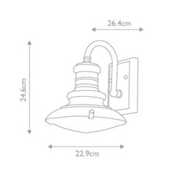 Luminosa Lighting Elstead Redding Station Outdoor Dome Wall Lamp, Painted Distressed Bronze Ip44 - thumbnail 5