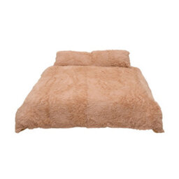 Living And Home Soft And Warm Plush Single Size Faux Mink Fleece Bedding Duvet Cover With 2 Pillowcases Set Of 3 Camel - thumbnail 2