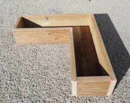 Hand Made Wooden Decking Corner Planter - 100Cm X 100Cm X 15Cm