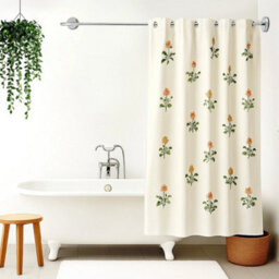 Curved L Shape Shower Curtain Rod Bathtub Rail Pole - thumbnail 3
