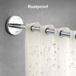 Curved L Shape Shower Curtain Rod Bathtub Rail Pole - thumbnail 6
