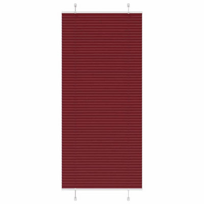 Berkfield Pleated Blind Bordeaux Red 85X200 Cm Fabric Width 84.4 Cm Polyester - image 1