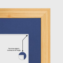 AK Frames 40X20Cm Light Oak Classic Multi Photo Frame With Blue Mount - Holds 3 Apertures (3X) 6X4 Photos - thumbnail 7
