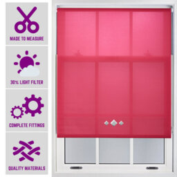 FURNISHED Roller Blind With Triple Diamond Eyelet - Made To Measure Fuchsia Pink Roller Blind (W)90Cm X (L)165Cm - thumbnail 1