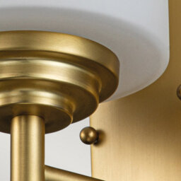 Luminosa Lighting Elstead Feiss Malibu Wall Lamp Brushed Brass, Ip44 - thumbnail 5