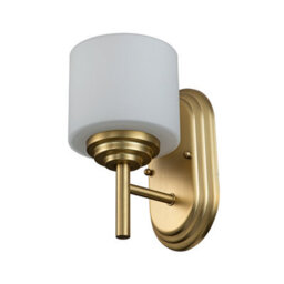 Luminosa Lighting Elstead Feiss Malibu Wall Lamp Brushed Brass, Ip44 - thumbnail 2
